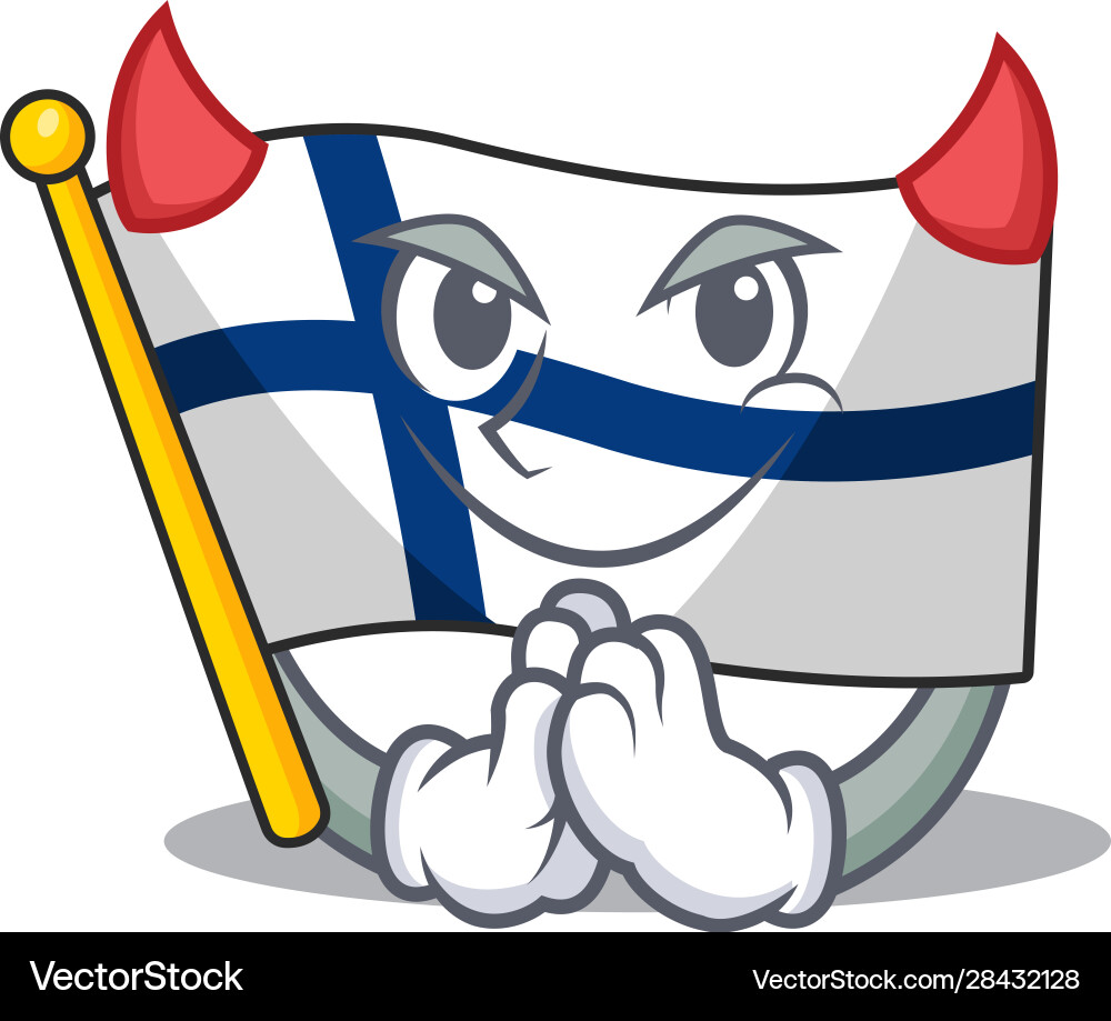 Cartoon character flag finland on a devil – Royalty-Free Vector |  VectorStock, image size:1000x919