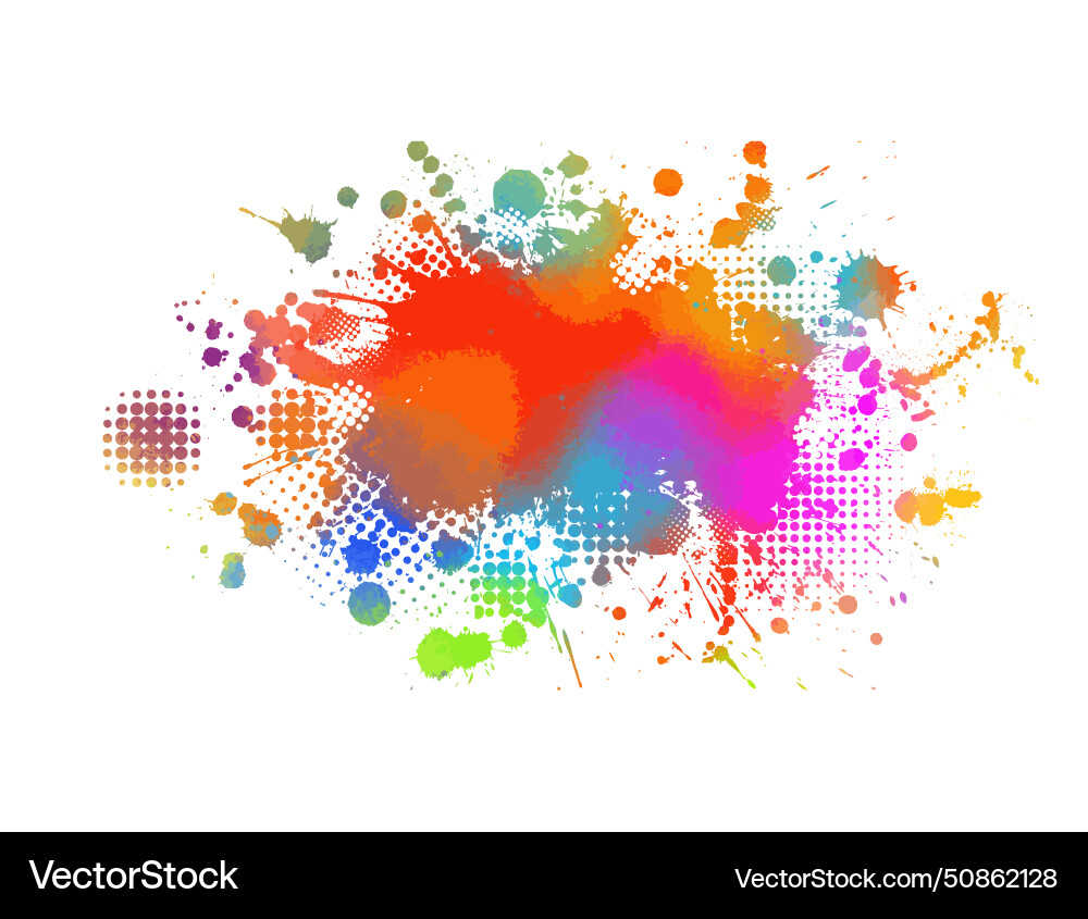 Colored Vector Object Colored blot object hand drawing not ai Royalty Free Vector