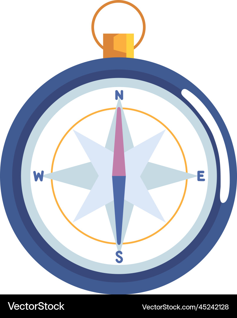Compass guide device vector image