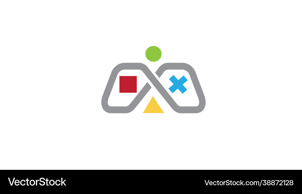 Creative abstract game controller logo design Creative abstract game controller logo design Vector Image