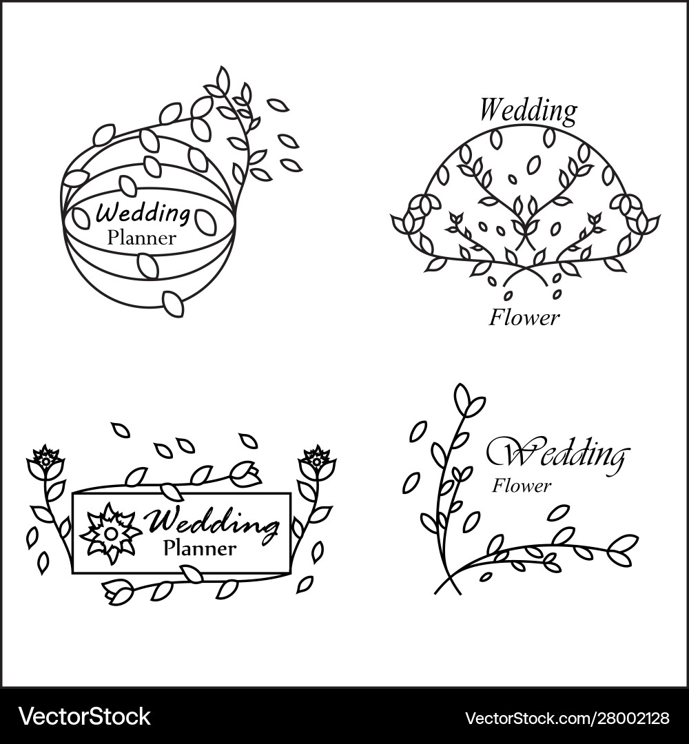 Feminine floral beauty logo collection Feminine floral beauty logo collection vector image