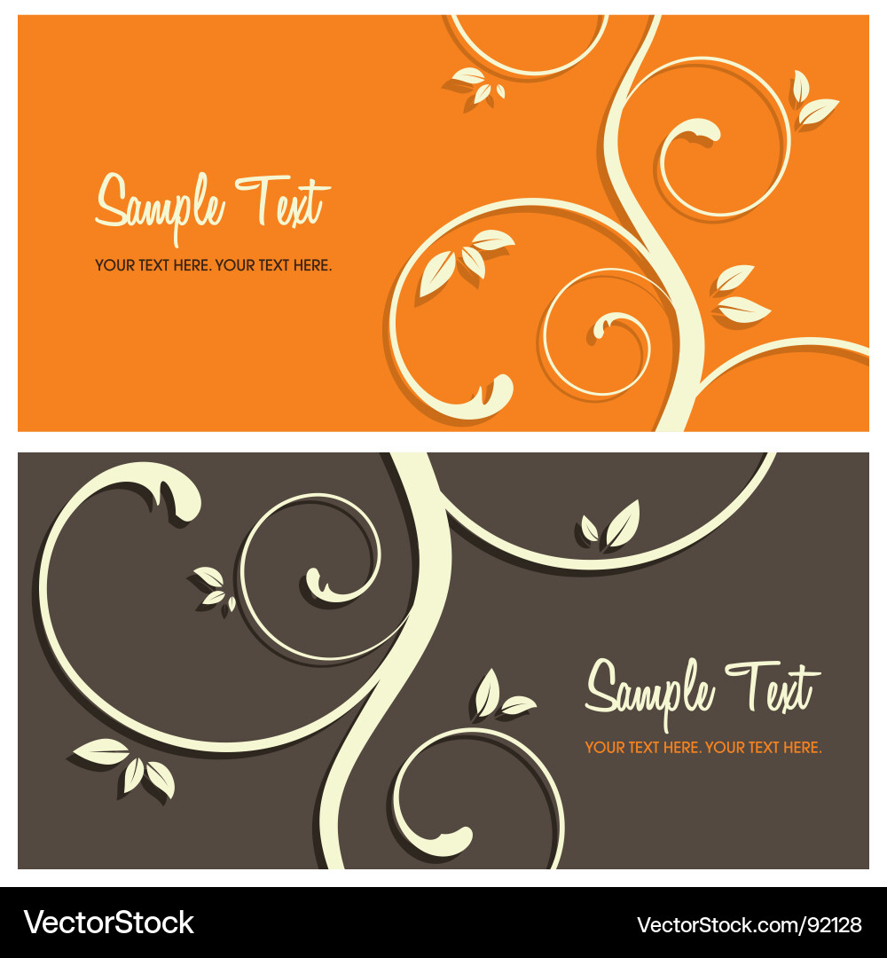 Floral card set Royalty Free Vector Image - VectorStock