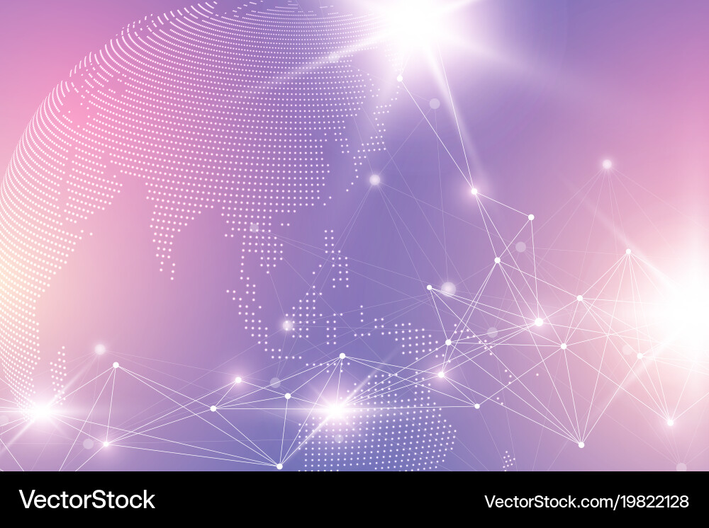 Global network connection and big data Vector Image