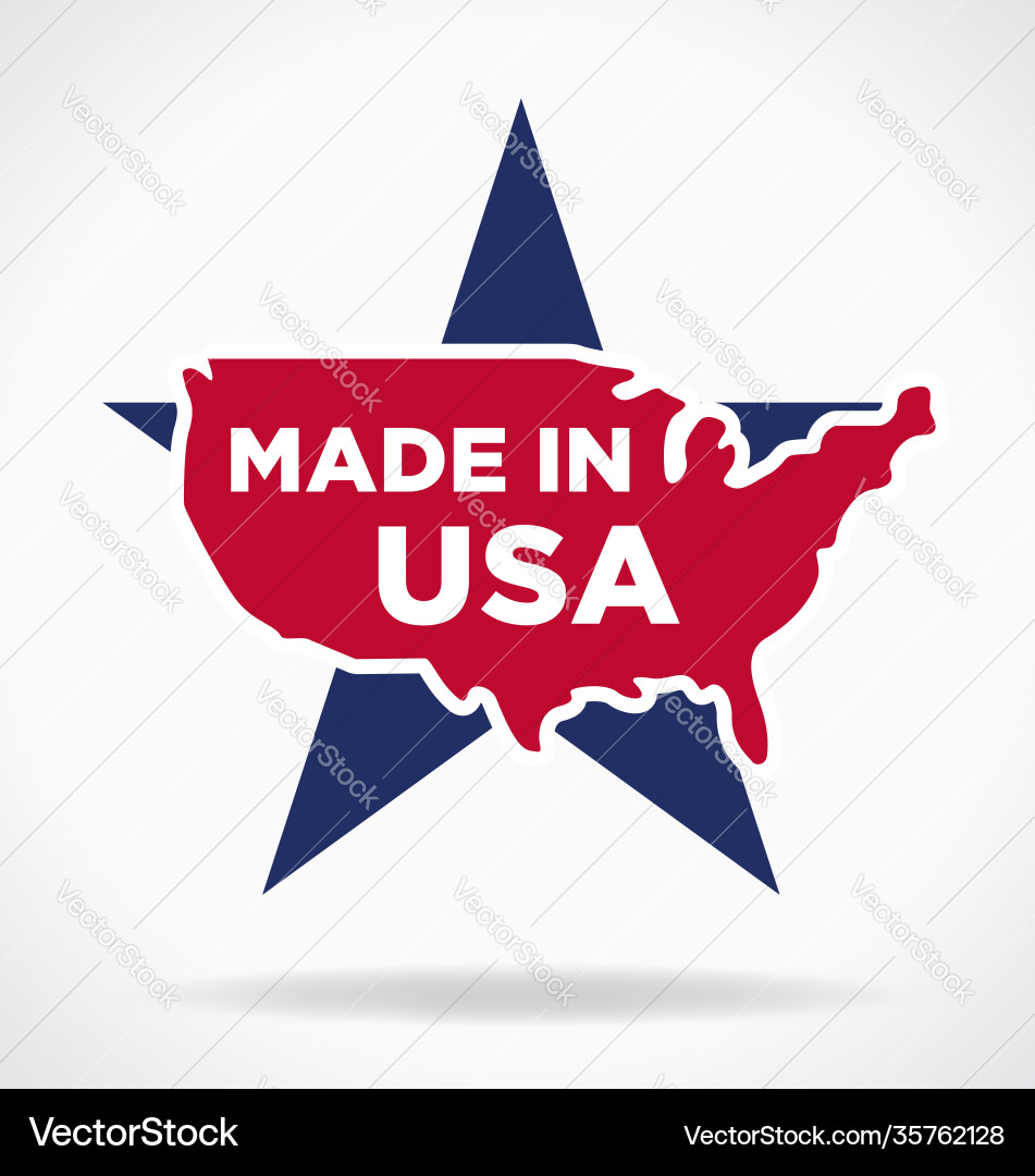 Made in america symbol logo label Vector Image