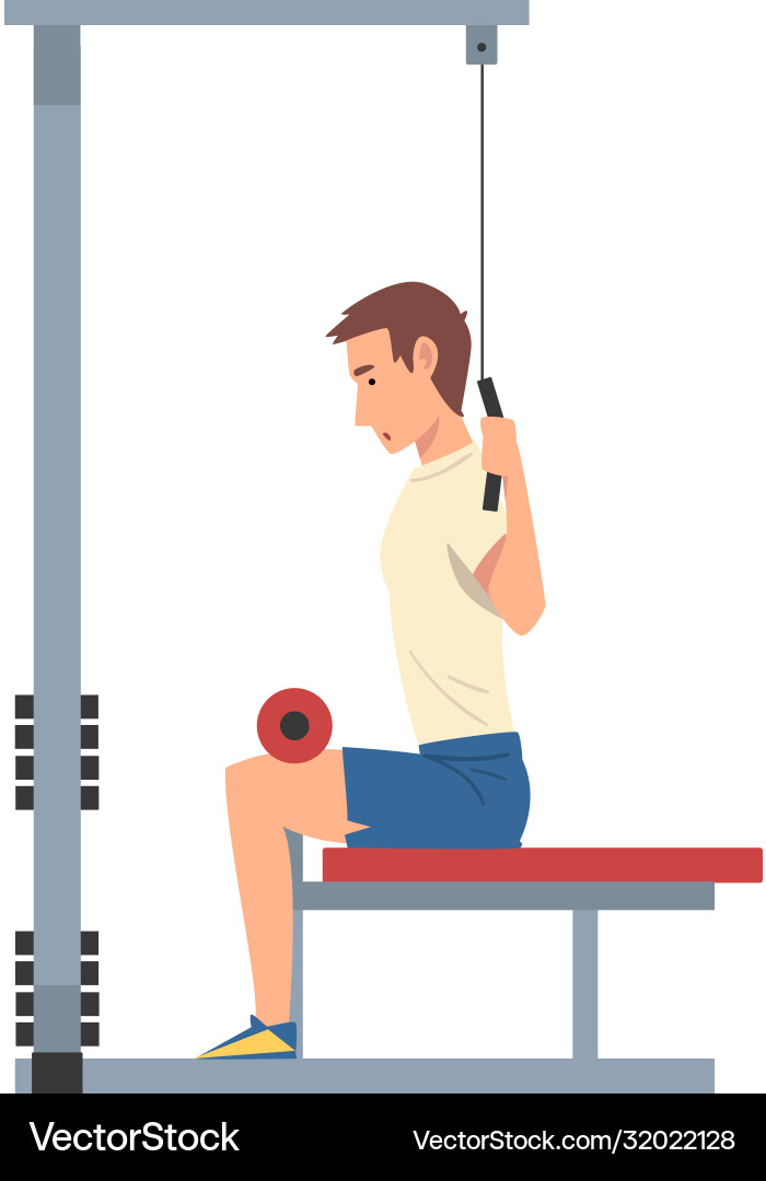 Man Using Gym Machine vector image