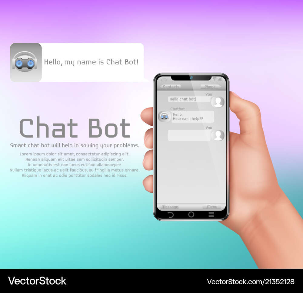 Online Smart Chatbot Konzept Hintergrund Online Smart Chatbot Konzept Hintergrund vektorbild