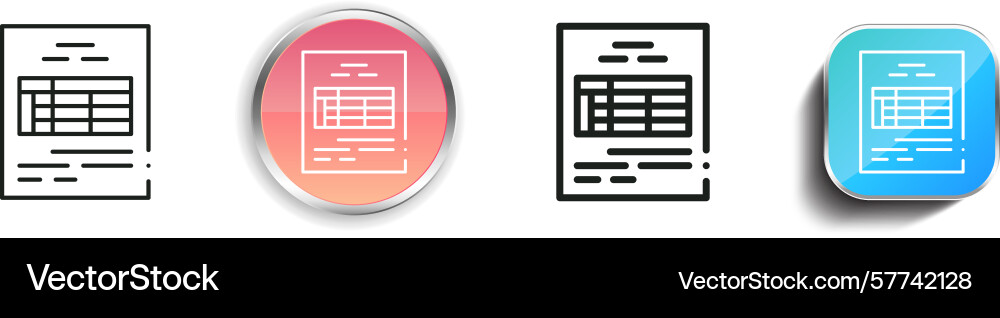 Project icon thin linear regular and button style Project icon thin linear regular and button style vector image