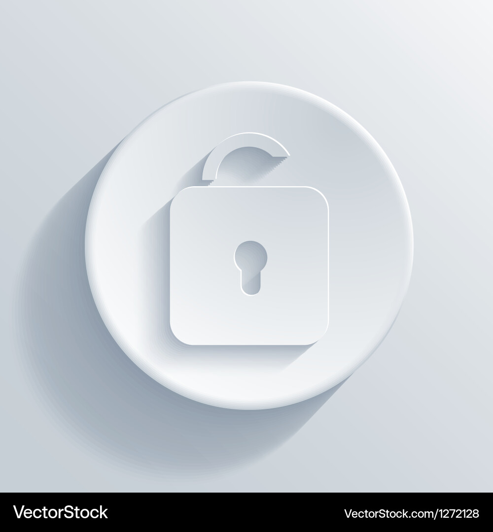 Secure Circle Lock Icon vector image