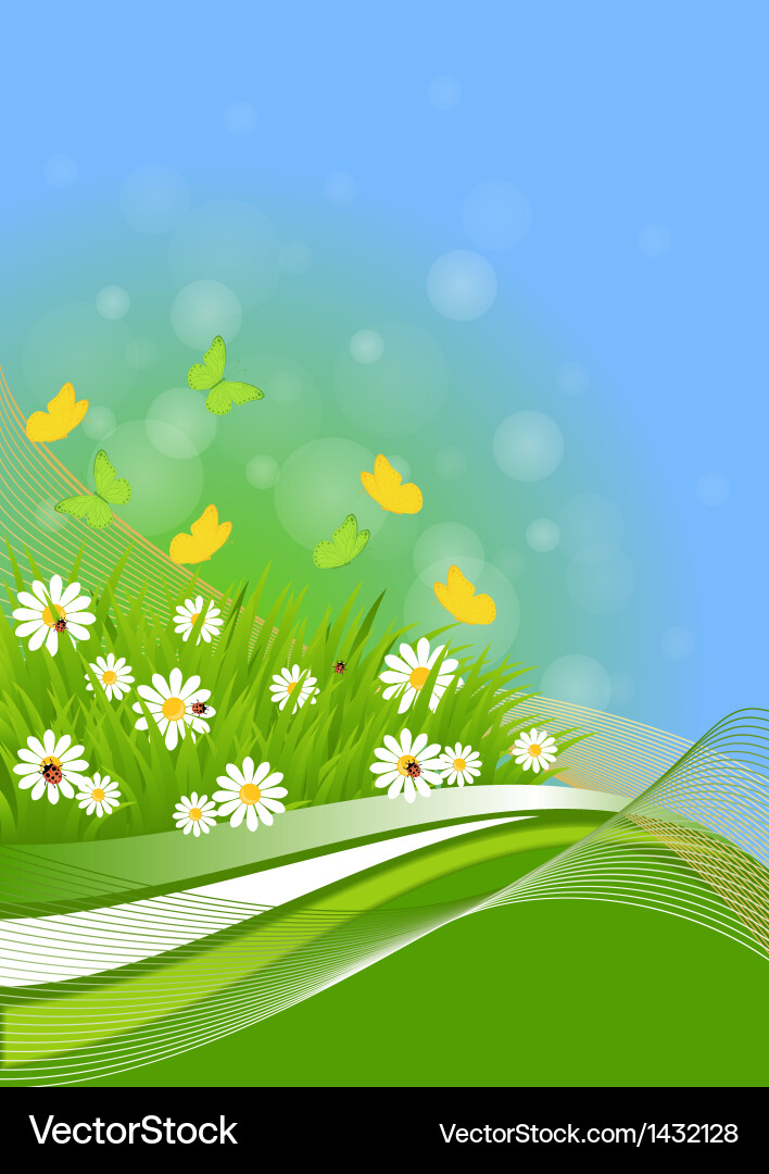 Spring background vector image