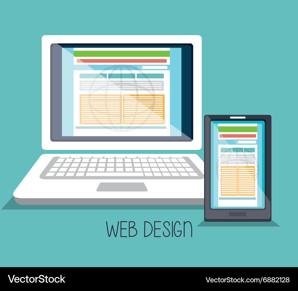 Web design development Vector Image