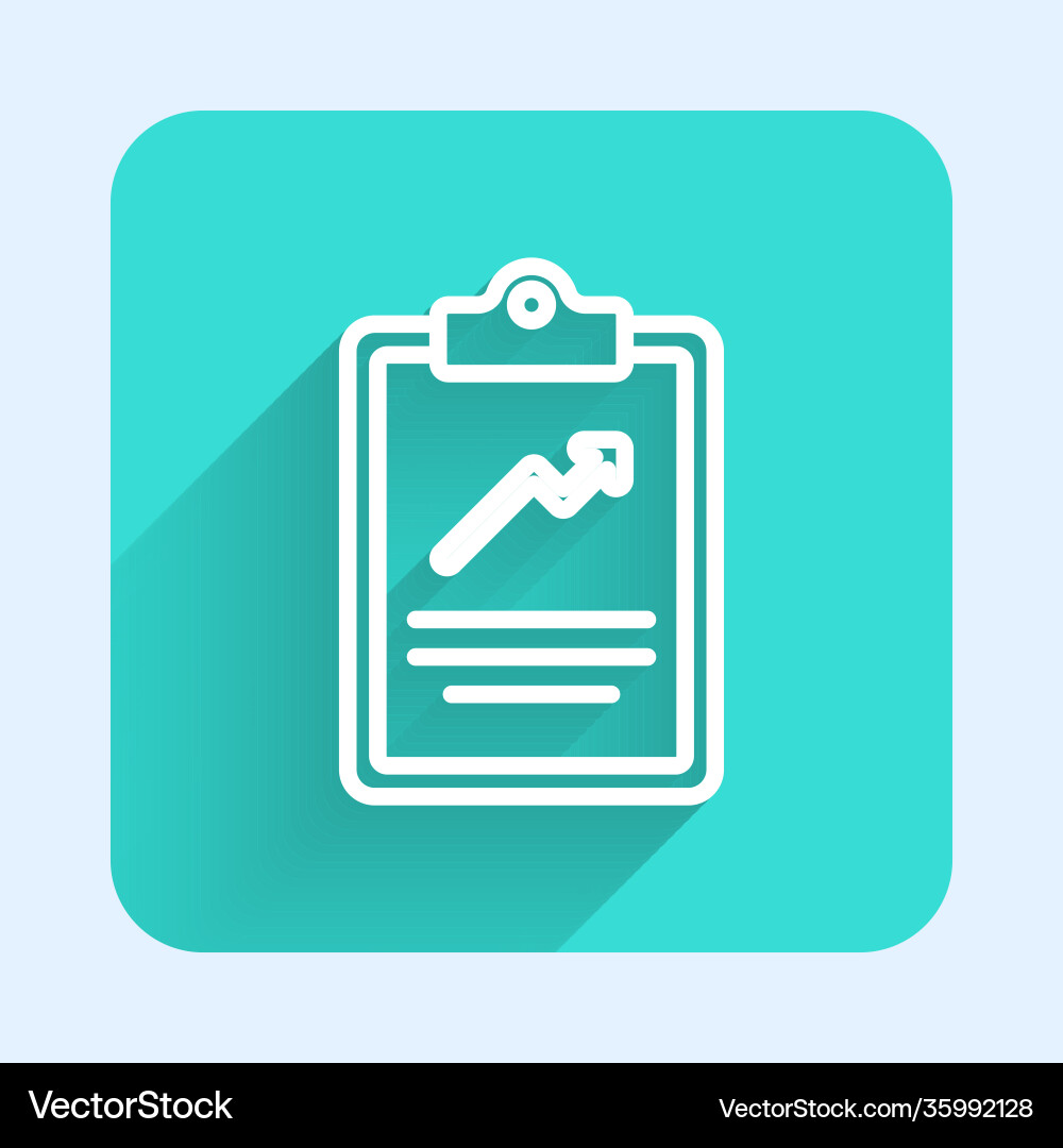 White line clipboard with graph chart icon White line clipboard with graph chart icon vector image