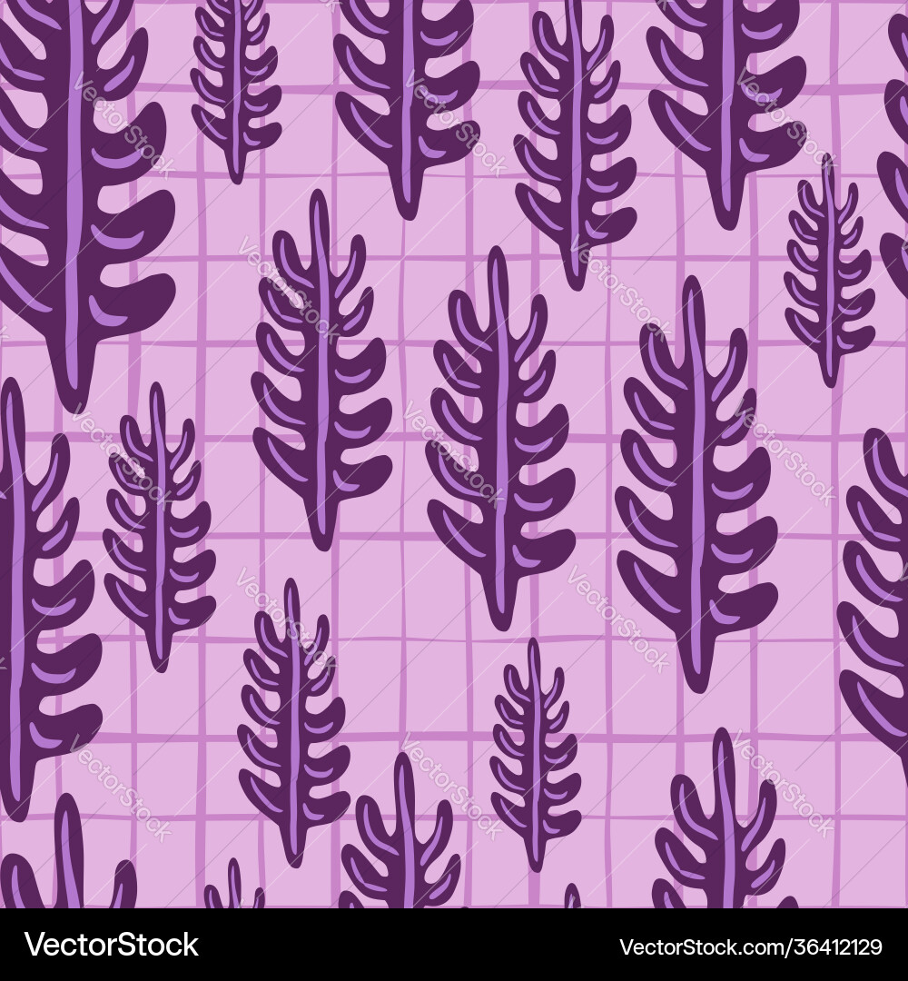 Abstract botanic seamless pattern with simple Vector Image
