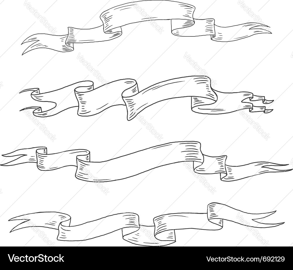 Antique Scroll Set Vector Image