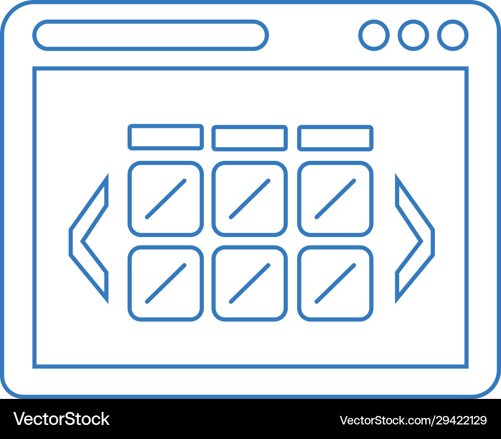 Browser homepage web page layout icon Vector Image