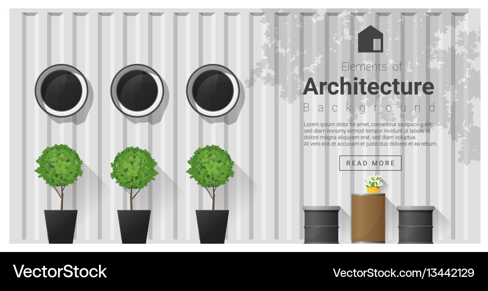 Elements of architecture window background 6 vector image