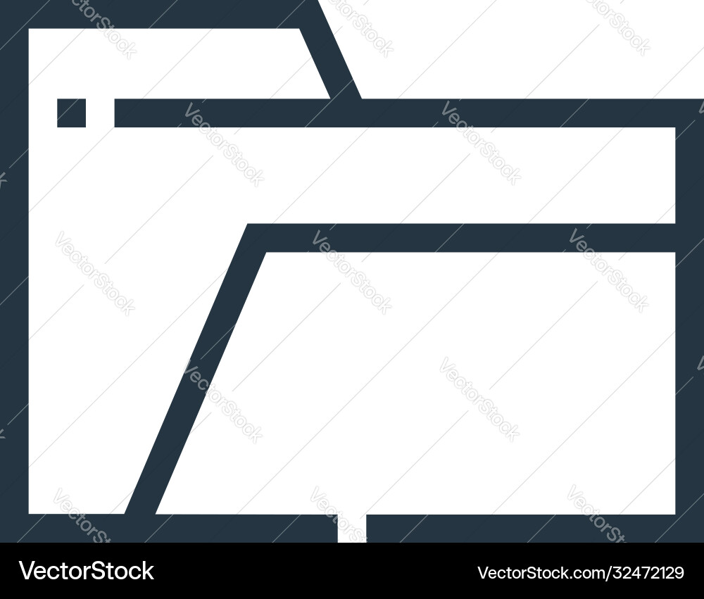Empty folder icon isolated on white background Empty folder icon isolated on white background vector image