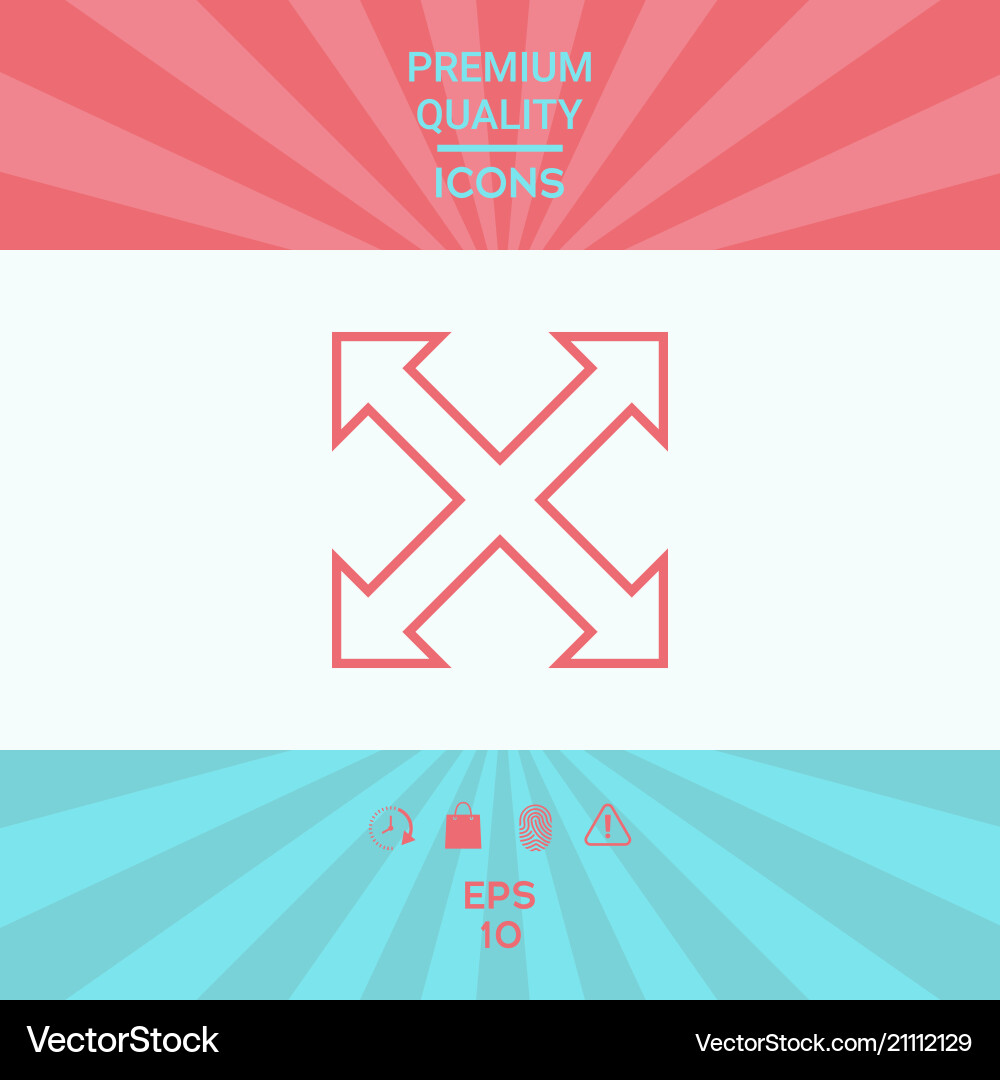 Extend resize enlarge line icon Extend resize enlarge line icon vector image