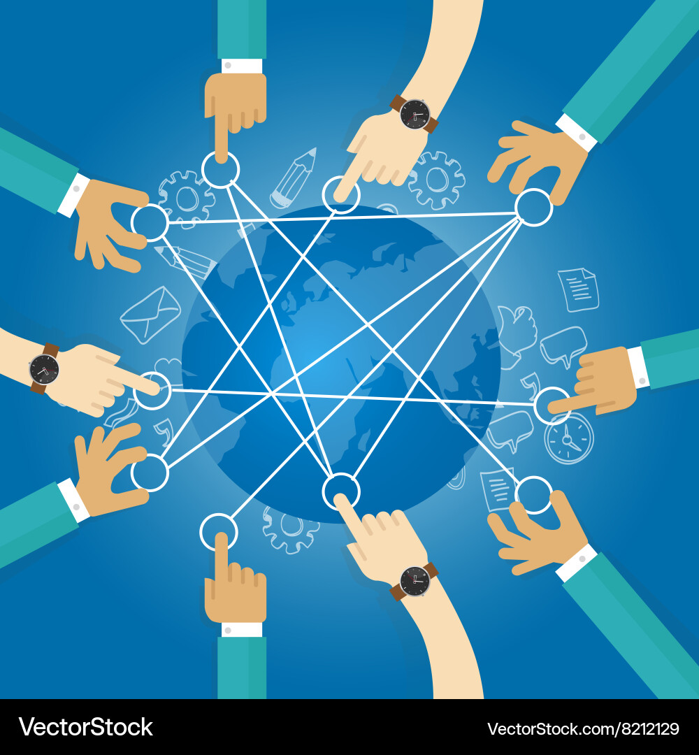 Global Network Connection vector image