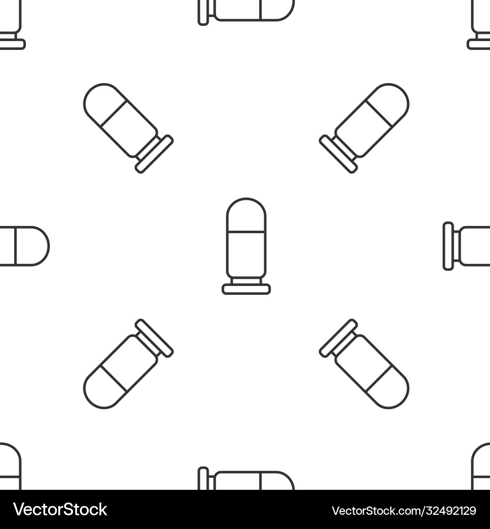 Grey line bullet icon isolated seamless pattern Grey line bullet icon isolated seamless pattern vector image