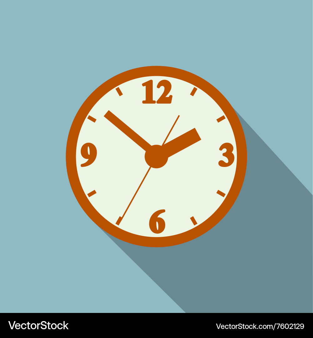 Image timer long shadow vector image