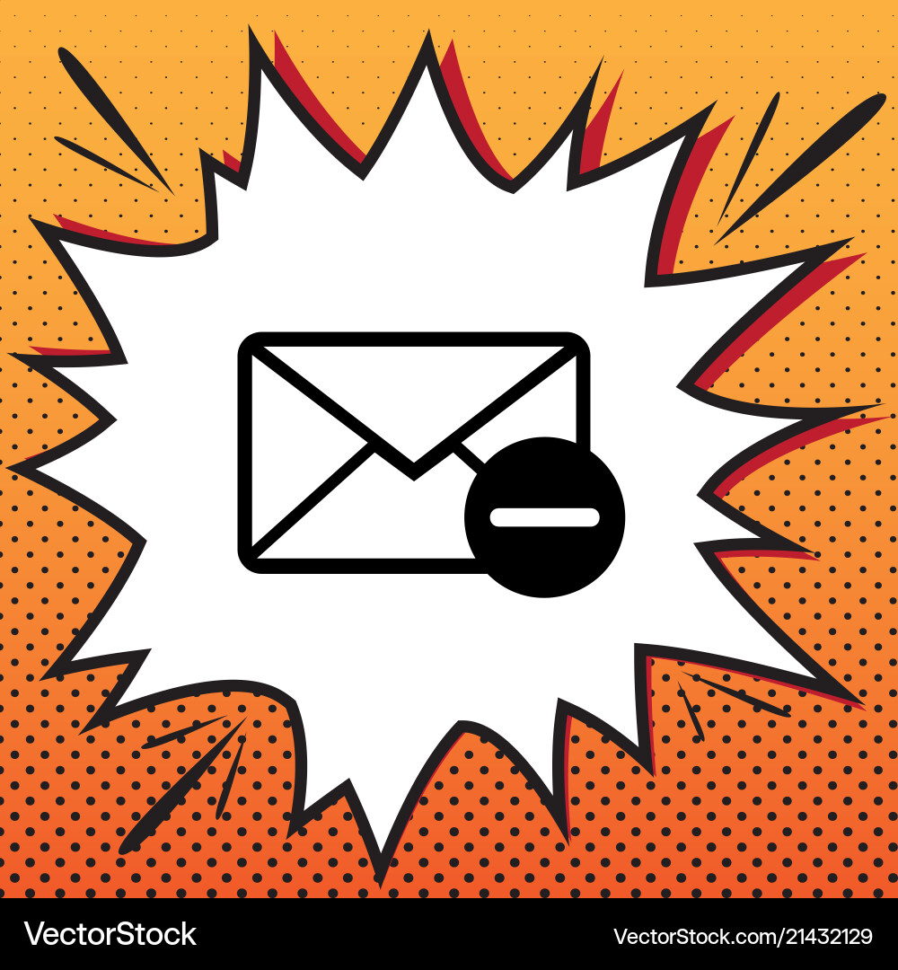 Mail sign with remove mark Vector Image
