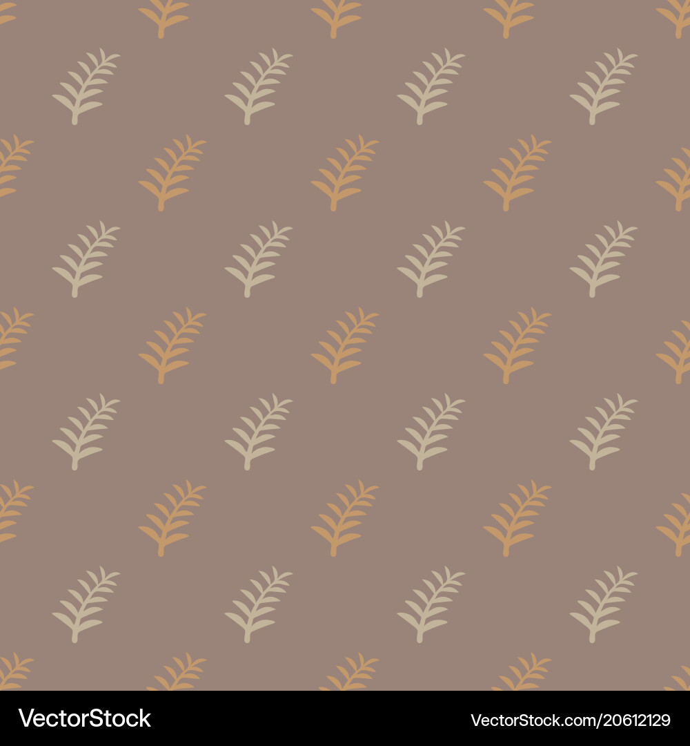 Pattern tree branches on brown background twig vector image