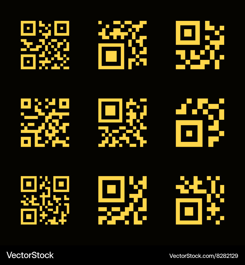 Qr code icons vector image