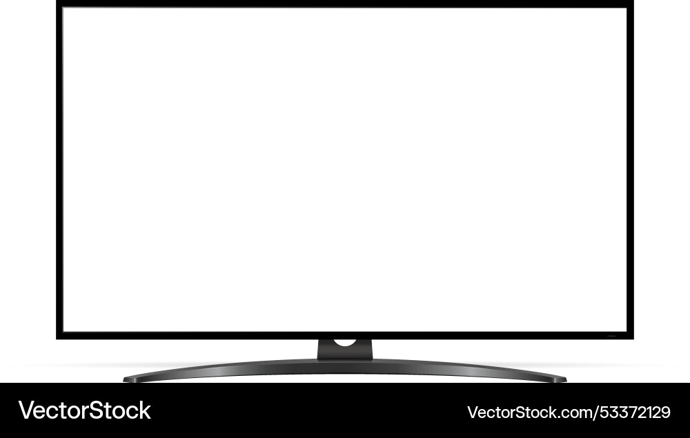 Realistic tv screen smart mockup Royalty Free Vector Image