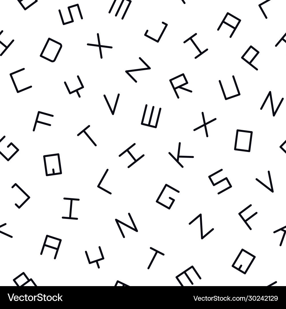 Simple seamless alphabet pattern minimalistic Simple seamless alphabet pattern minimalistic vector image