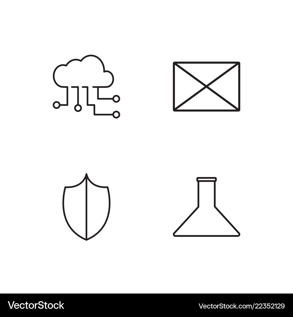 Web simple outlined icons set Web simple outlined icons set vector image