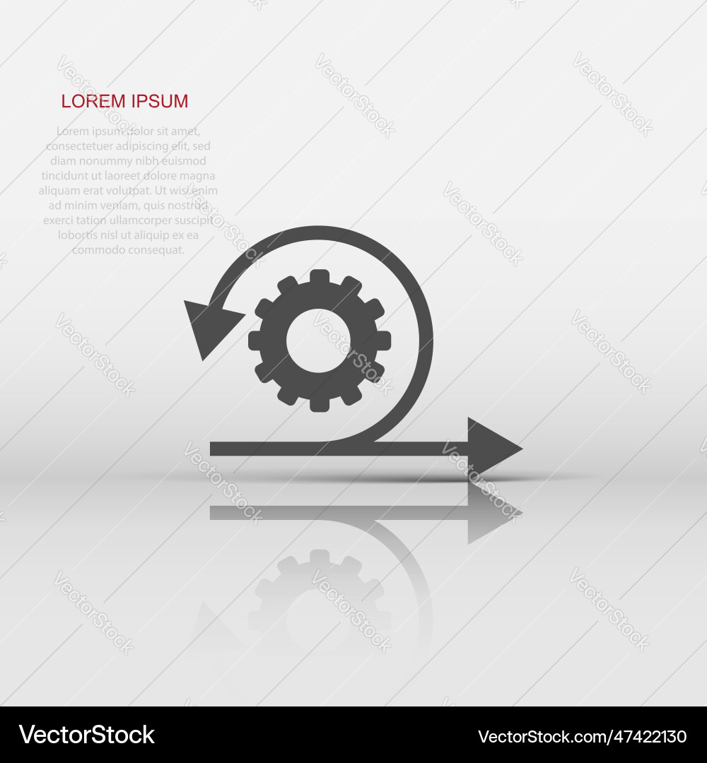 Agile icon in flat style flexible on white Agile icon in flat style flexible on white vector image
