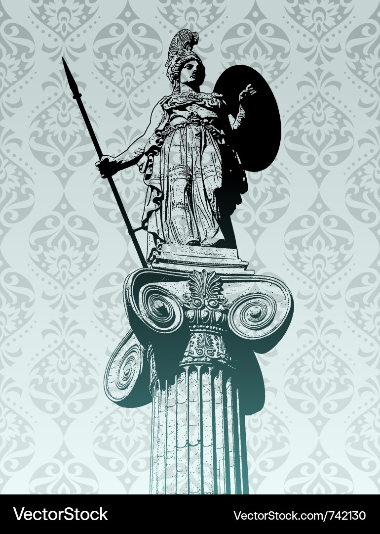Ancient Greek Statue of Athena Vector Image
