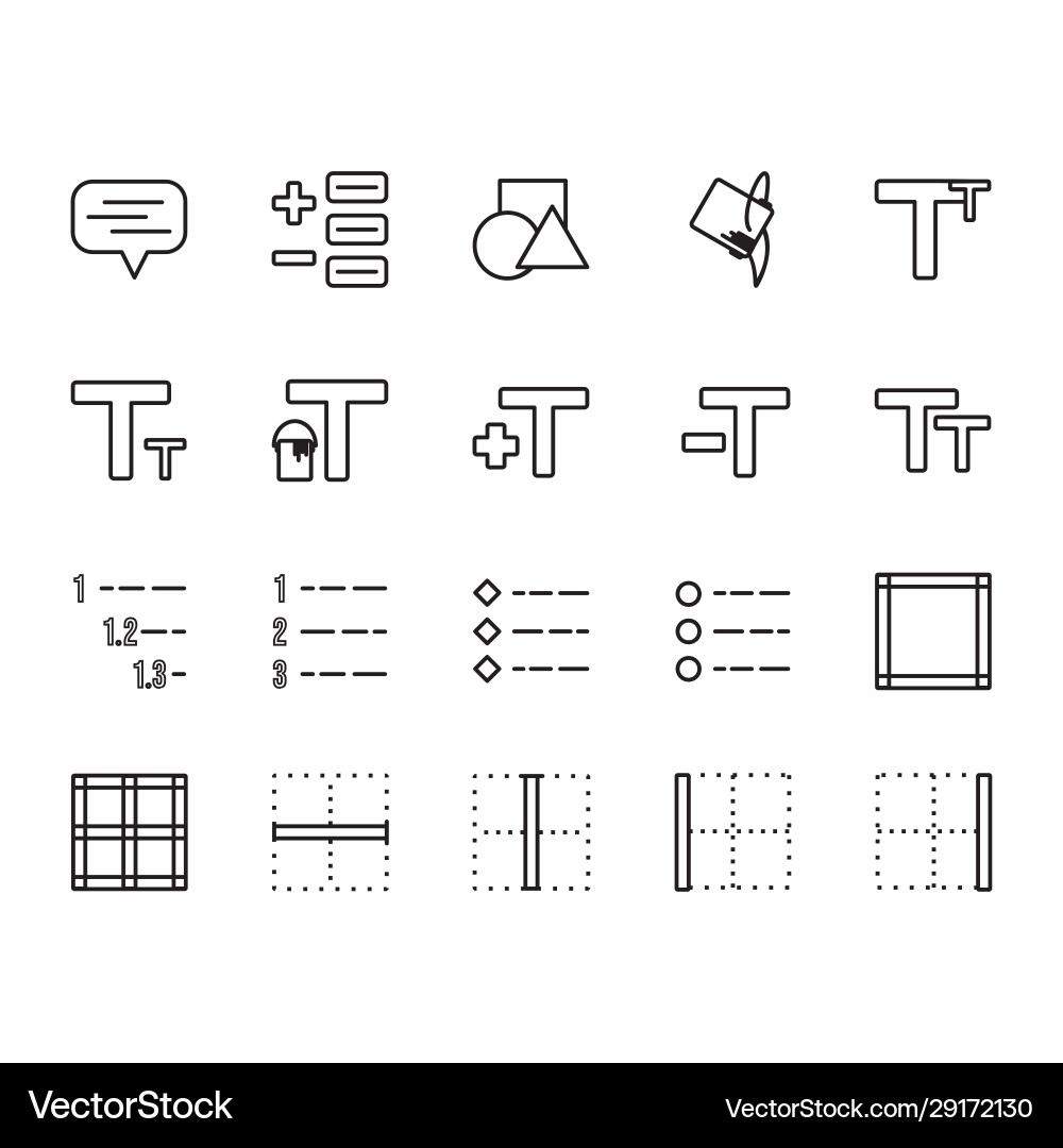 Application icon set design line style part 2 Application icon set design line style part 2 vector image