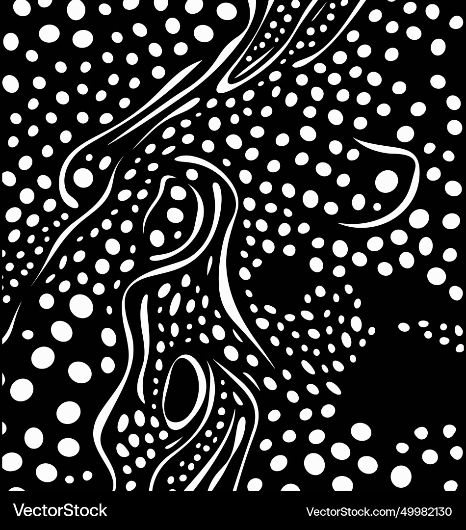 Black and white random abstract pattern dotted Vector Image