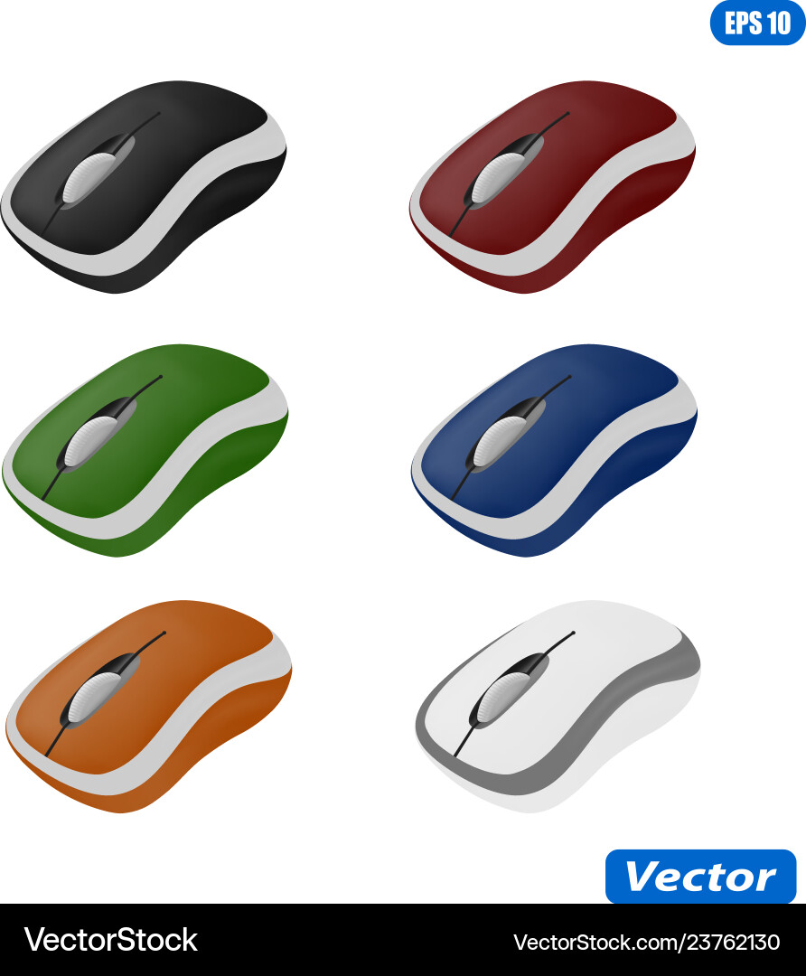 Computer mouse in on white background Computer mouse in on white background Vector Image
