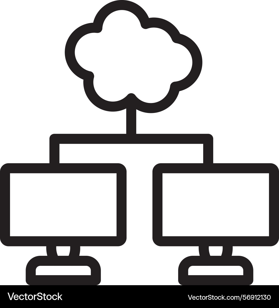 Connection linear style icon design vector image