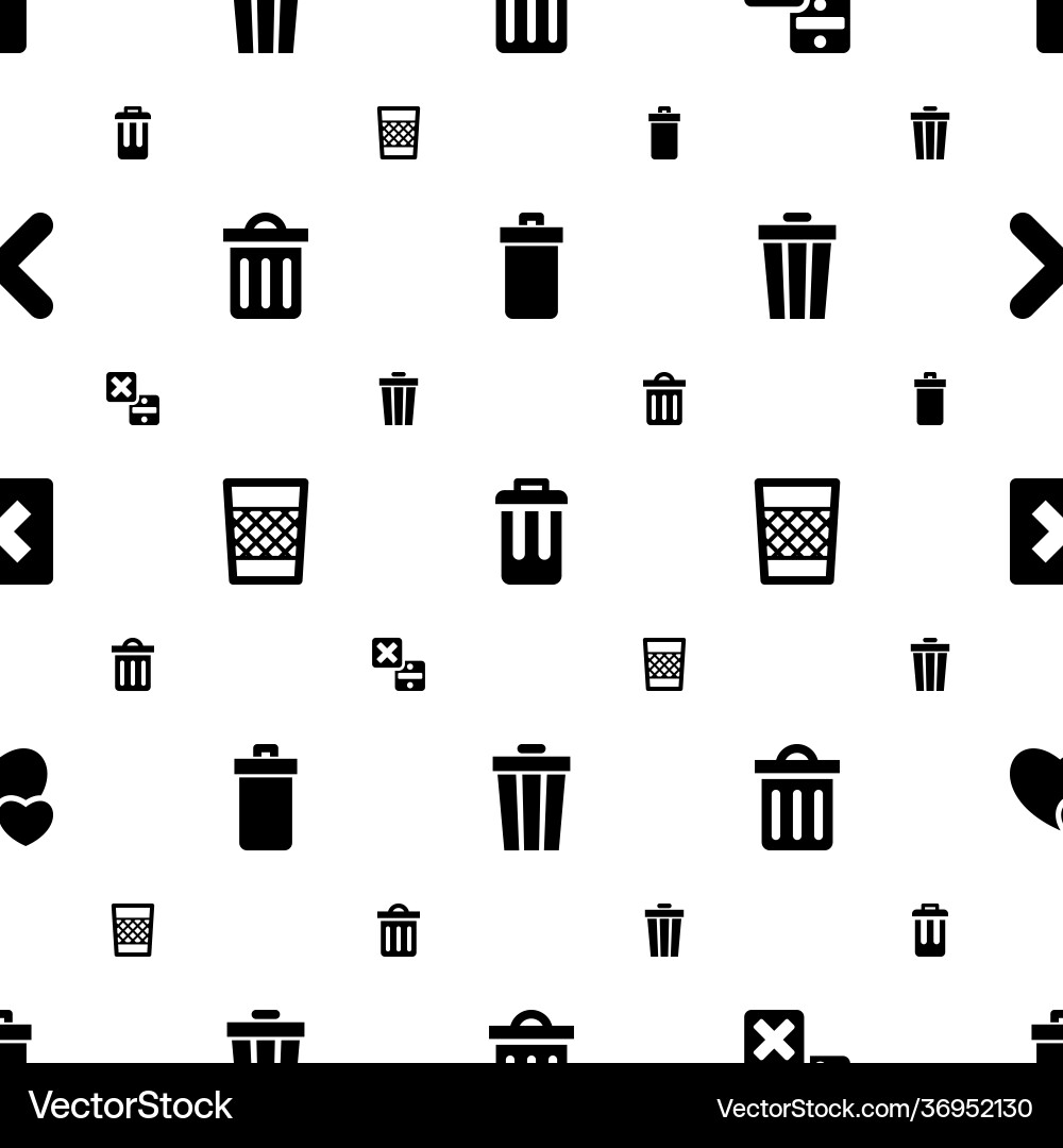 Delete icons pattern seamless white background vector image