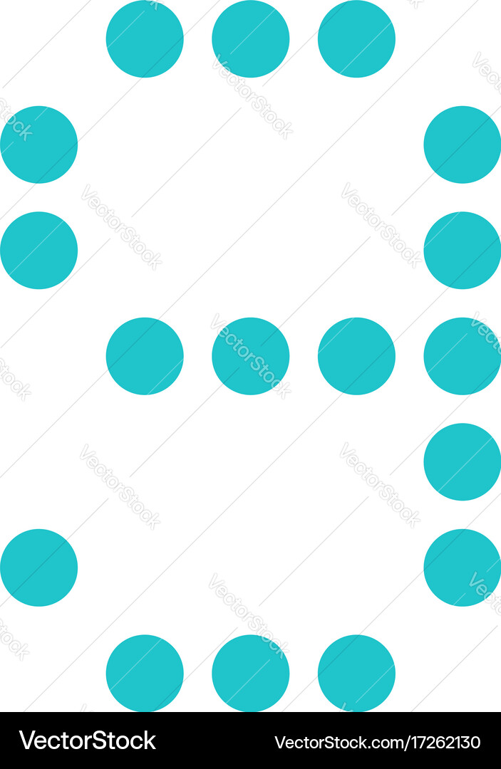 Digital number 9 nine display board round dot vector image