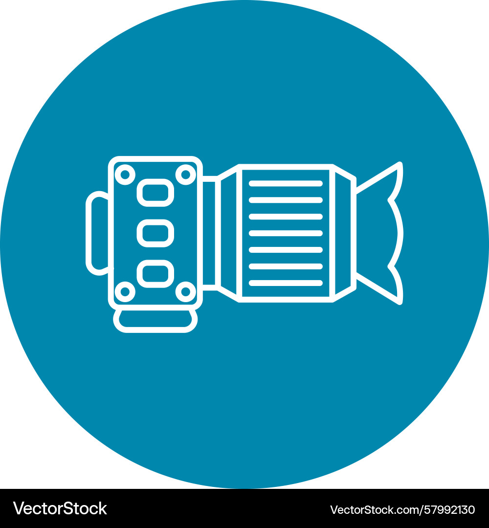 Dslr camera line multi circle Vector Image