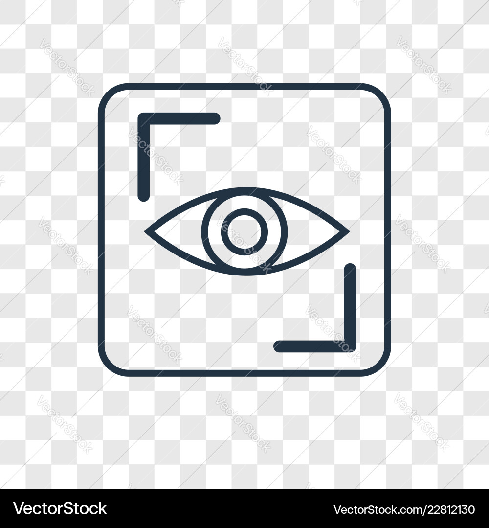 Eye scan concept linear icon isolated Eye scan concept linear icon isolated vector image