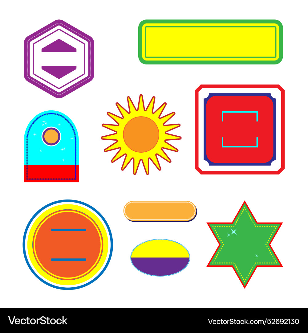 Label designs collection with various shapes Label designs collection with various shapes vector image