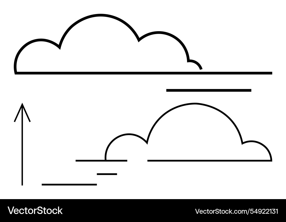 Abstract clouds and arrow design representing Abstract clouds and arrow design representing vector image