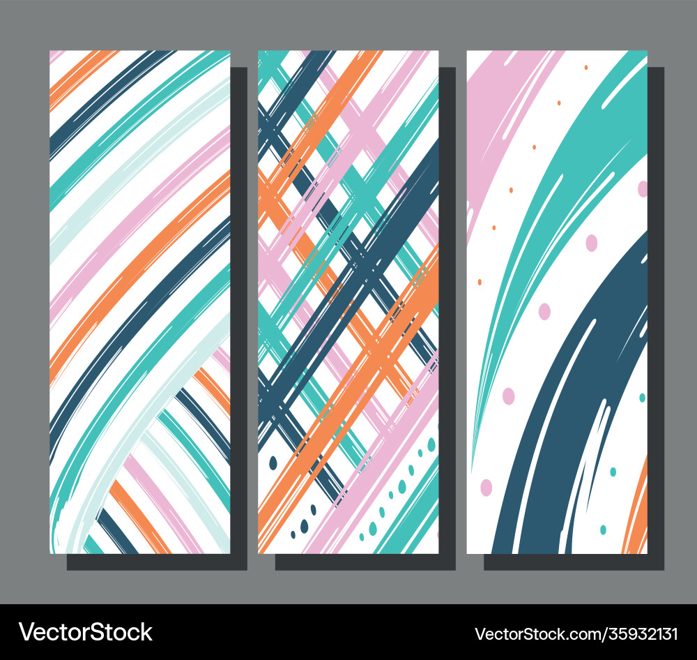 Abstract pattern backgrounds bundle design Vector Image