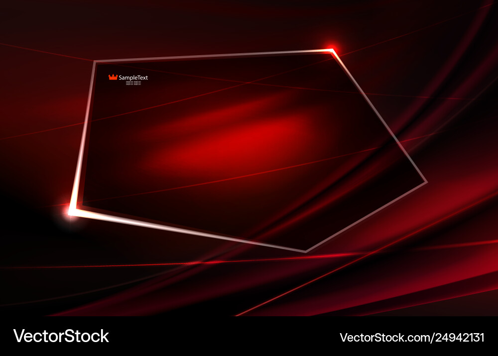 Abstract red design with thin lines and polygonal vector image