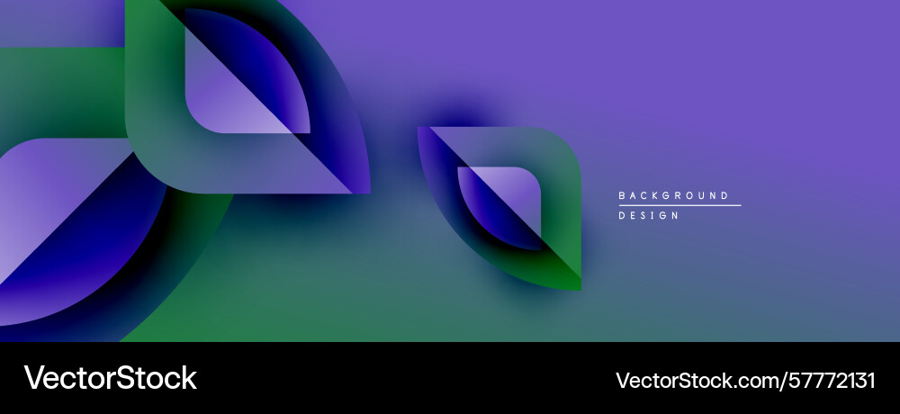 Abstract shapes overlap creating dynamic purple Vector Image