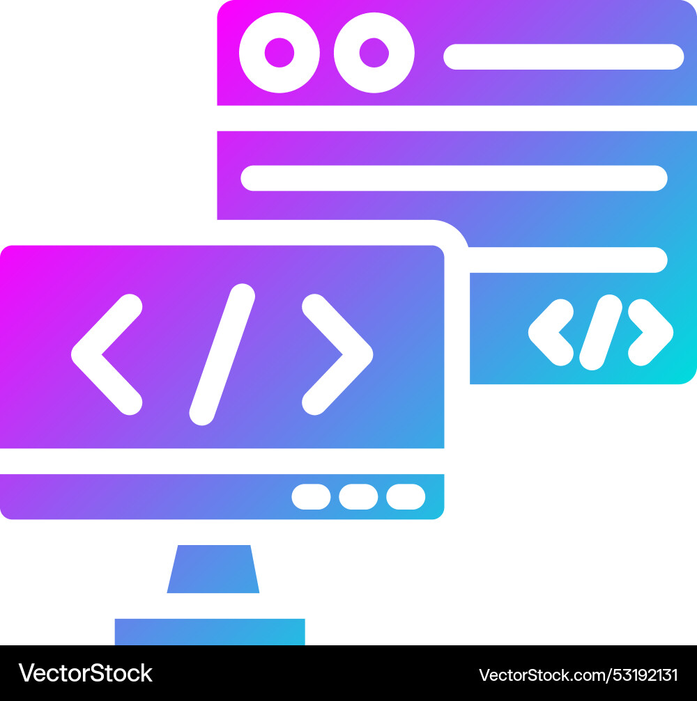 Backend icon design vector image