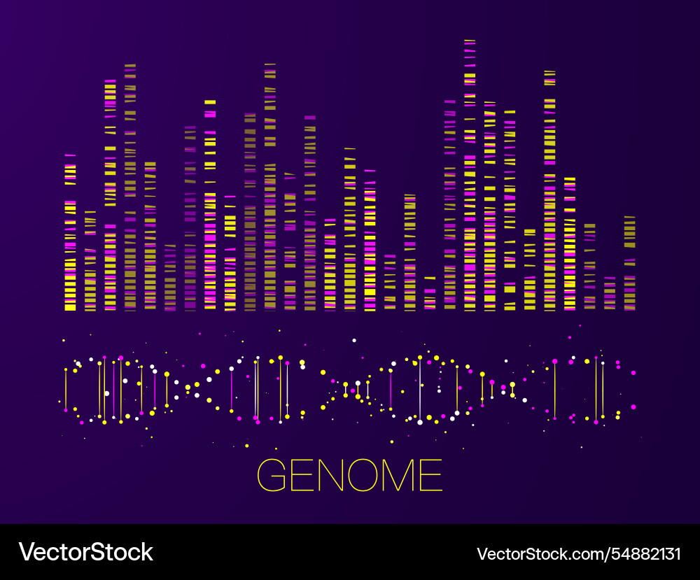 Big genomic data visualization Big genomic data visualization vector image