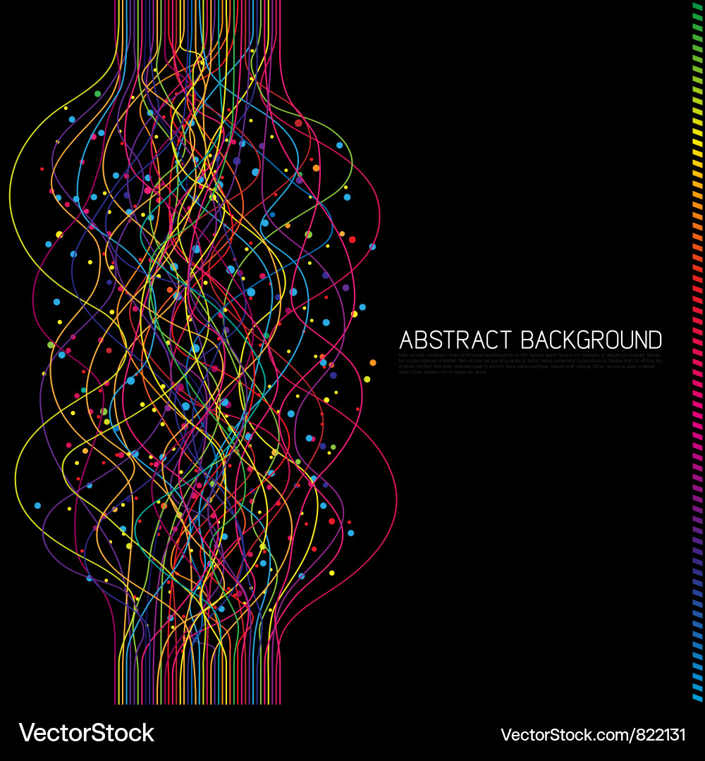 Dynamic Colorful Line Background Vector Image