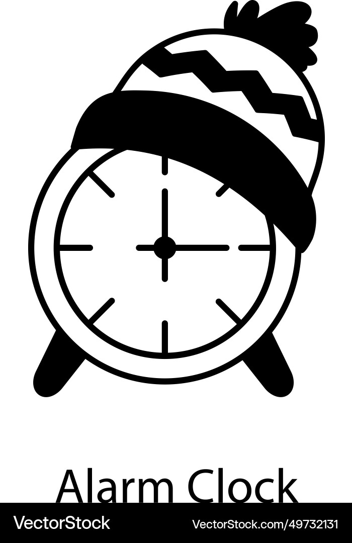 Easy to edit linear icon of alarm clock Vector Image