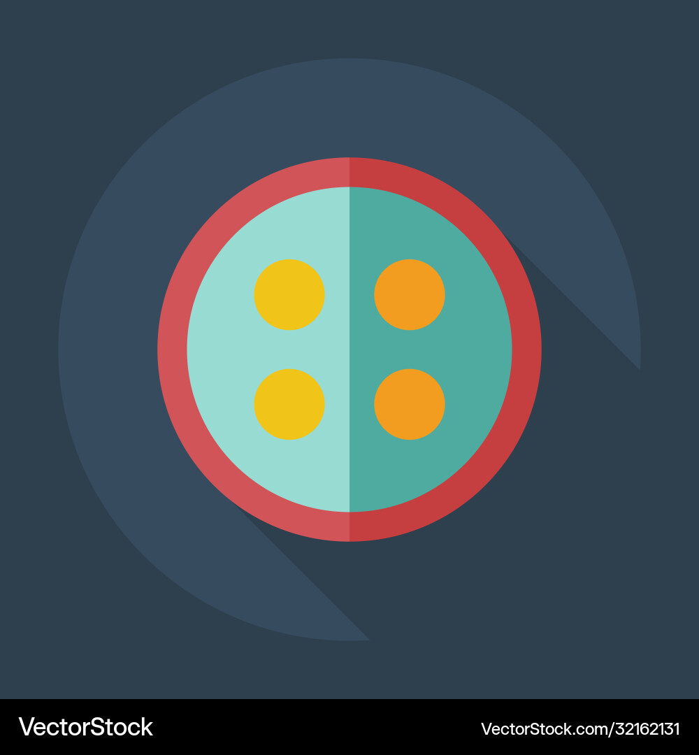 Flat modern design with shadow icons button vector image